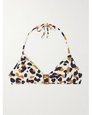 Eres Coquillage Ecailles Neckholder-Bikini-Oberteil Aus Bedrucktem Stretch-Material Mit Schnalle - Mehrfarbig