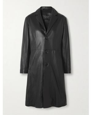 Balenciaga Panelled Leather Coat - Black