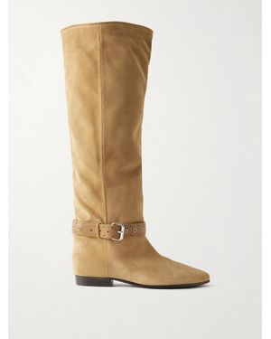 Isabel Marant Rilton Suede Ankle Boots - White