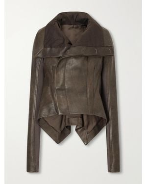 Rick Owens Naska Leather Biker Jacket - Black