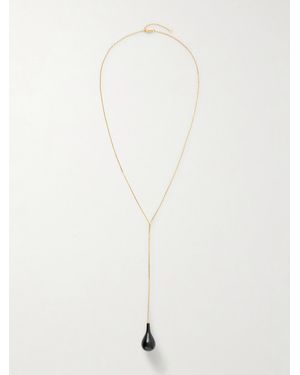 TOTEME Plated, Onyx And Swarovski Crystal Necklace - White