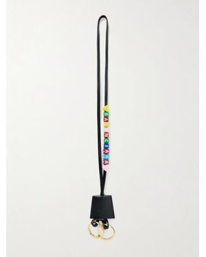 Balenciaga Rodeo Cloche Clé Schlüsselanhänger Aus Leder Mit Goldfarbenen Details - Weiß