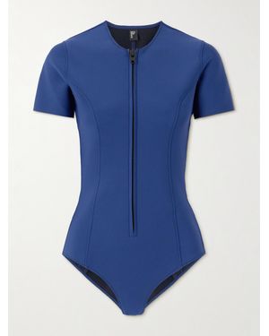 Lisa Marie Fernandez Farrah Neoprene Swimsuit - Blue
