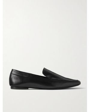 STAUD Becks Leather Loafers - Black