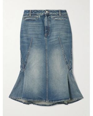 McQueen Midi-Jeansrock - Blau