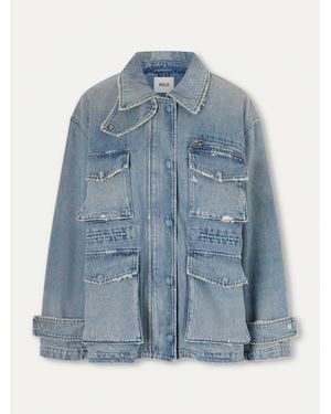 Agolde Aubrey Distressed Denim Jacket - Blue