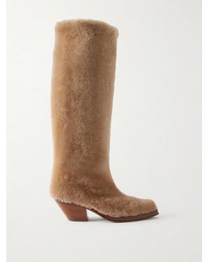 Gabriela Hearst Waite Shearling Knee Boots - White
