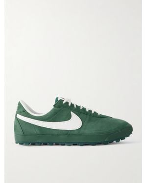 Nike Astrograbber Leather-Trimmed Nubuck Sneakers - Green