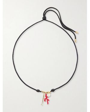 Joolz by Martha Calvo Sardina-Plated, Pearl And Silk Necklace - White