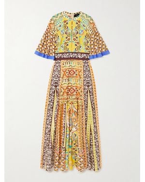 Etro Printed Cotton-Blend Maxi Dress - Metallic