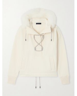 Sease Shearling-Trimmed Wool Hoodie - Natural
