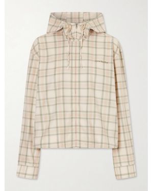 Acne Studios Cotton Checked-Printed Jacket - Natural