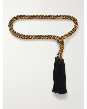 Le Sundial Palais Tasseled Braided Cord Belt - White