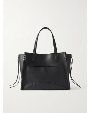 JW Anderson Loafer Cabas Schultertasche Aus Leder Mit Troddeln - Schwarz