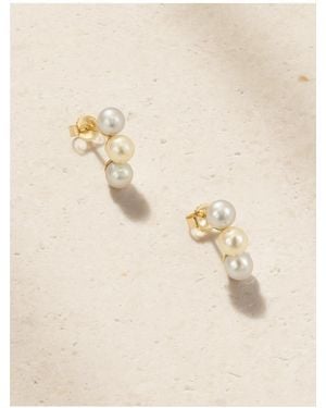 Mizuki 14-Karat Pearl Earrings - Natural