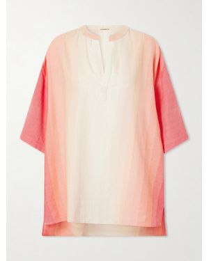 Marrakshi Life Striped Cotton Coverup - Pink
