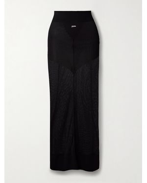 Jean Paul Gaultier Knitted Maxi Skirt - Black