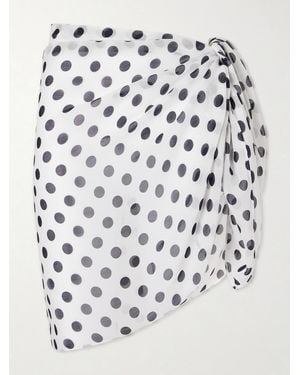 Faithfull the Brand Mirra Polka-Dot Voile Pareo - Gray