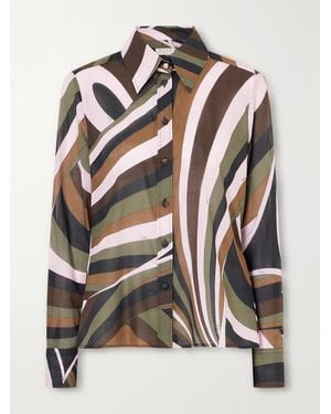 PUCCI Printed Cotton-Muslin Shirt - Pink