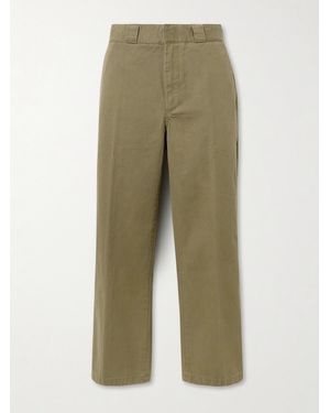 RE/DONE The Ollie Cotton-Gabardine Straight-Leg Pants - Green