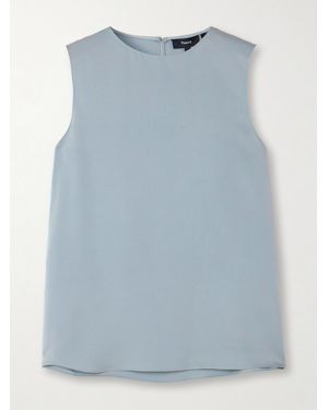 Theory Silk-Satin Blouse - Blue