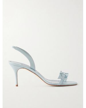 Manolo Blahnik Cigaurasli 70 Leather Sandals - Natural