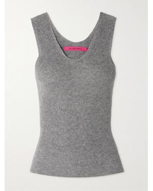 The Elder Statesman Delicash Cashmere And Silk-Blend Tank - Gray