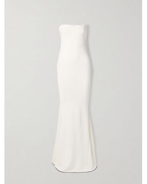 Jacquemus Aro Draped Jersey Maxi Dress - White
