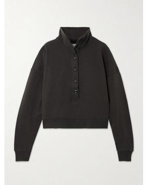 Citizens of Humanity Mirelle Cropped Cotton-Jersey Sweatshirt - Schwarz