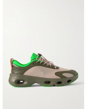 Loewe On Cloud Rubber-Trimmed Recycled-Mesh Sneakers - Vert