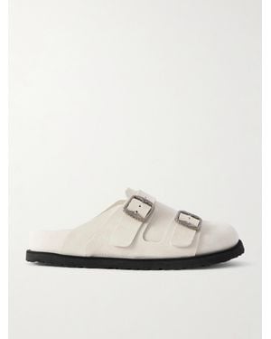 Birkenstock 222 West Suede Clogs - White
