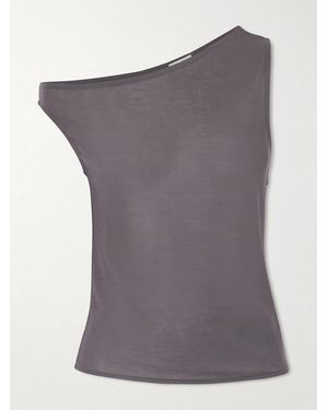 St. Agni Off-The-Shoulder Tencel Lyocell Top - Purple
