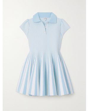 Loewe Striped Stretch-knit Mini Dress - Blue