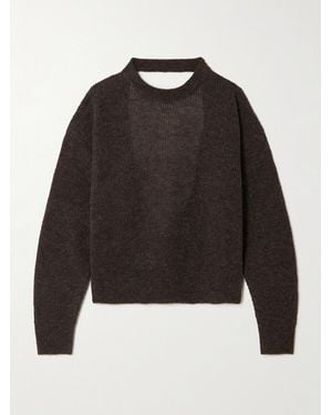 Haikure Blair Open-Back Ribbed-Knit Sweater - Schwarz
