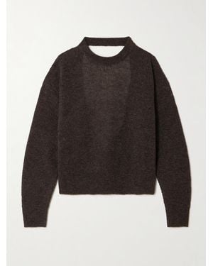 Haikure Blair Rückenfreier Pullover Aus Rippstrick - Schwarz