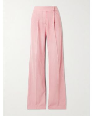 Veronica Beard Marbeau Canvas Wide-Leg Pants - Pink