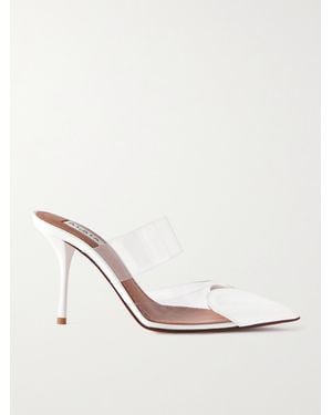 Alaïa Leather Coeur Mules 90 - White