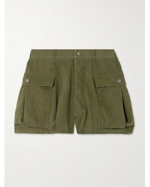 R13 Bubble Herringbone Cotton Shorts - Green