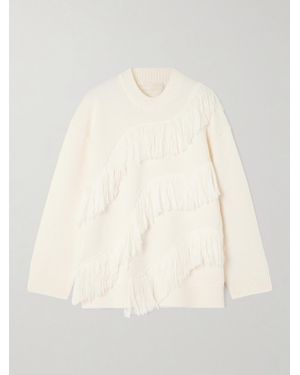 Ulla Johnson Ina Fringed Wool Jumper - Natural