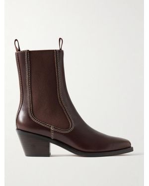 Loeffler Randall Nat Leather Ankle Boots - Brown