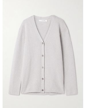The Row Maser Ribbed Cashmere Cardigan - White