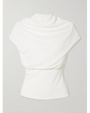 Kallmeyer Jocelyn Draped Stretch-Jersey Top - White