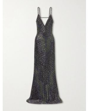 Missoni Embellished Crochet-Knit Maxi Dress - White