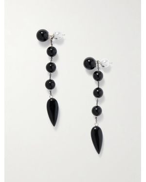 Sophie Buhai Small Phoenician Ohrringe Aus Silber Mit Onyxen - Natur