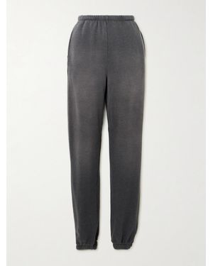 RE/DONE Hanes 80S Cotton-Blend Jersey Track Trousers - Grey