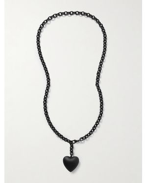 Roxanne Assoulin The Puffy Heart Metal Necklace - White