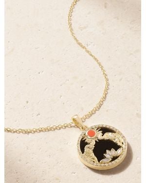 L'Atelier Nawbar Golden Eclipse 18-Karat Multi-Stone Pendant Necklace - Natural