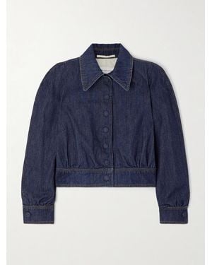 Dries Van Noten Cropped Denim Jacket - Blue
