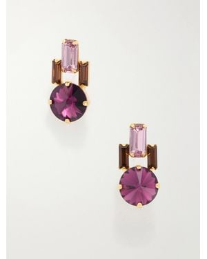 Jennifer Behr Letitiia Crystal-Embellished-Tone Earrings - White