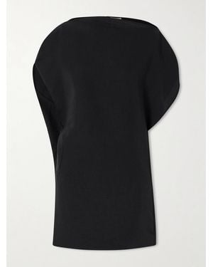 KHAITE Erin Silk And Cotton-Blend Organza Mini Dress - Black